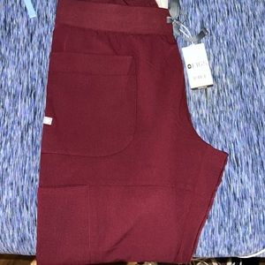 Burgundy Nepal - Skinny Jogger Scrub Pants